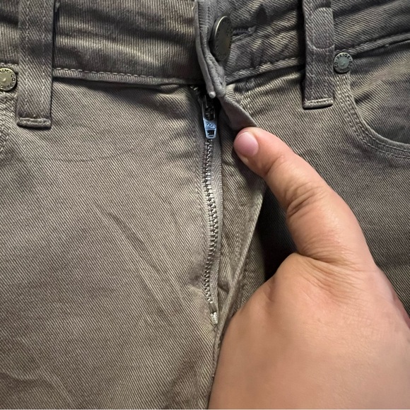 PAIGE HOXTON ULTRA SKINNY JEANS with ankle zippers in brown beige women’s 28 - Picture 8 of 13